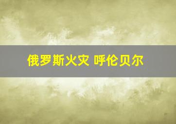 俄罗斯火灾 呼伦贝尔